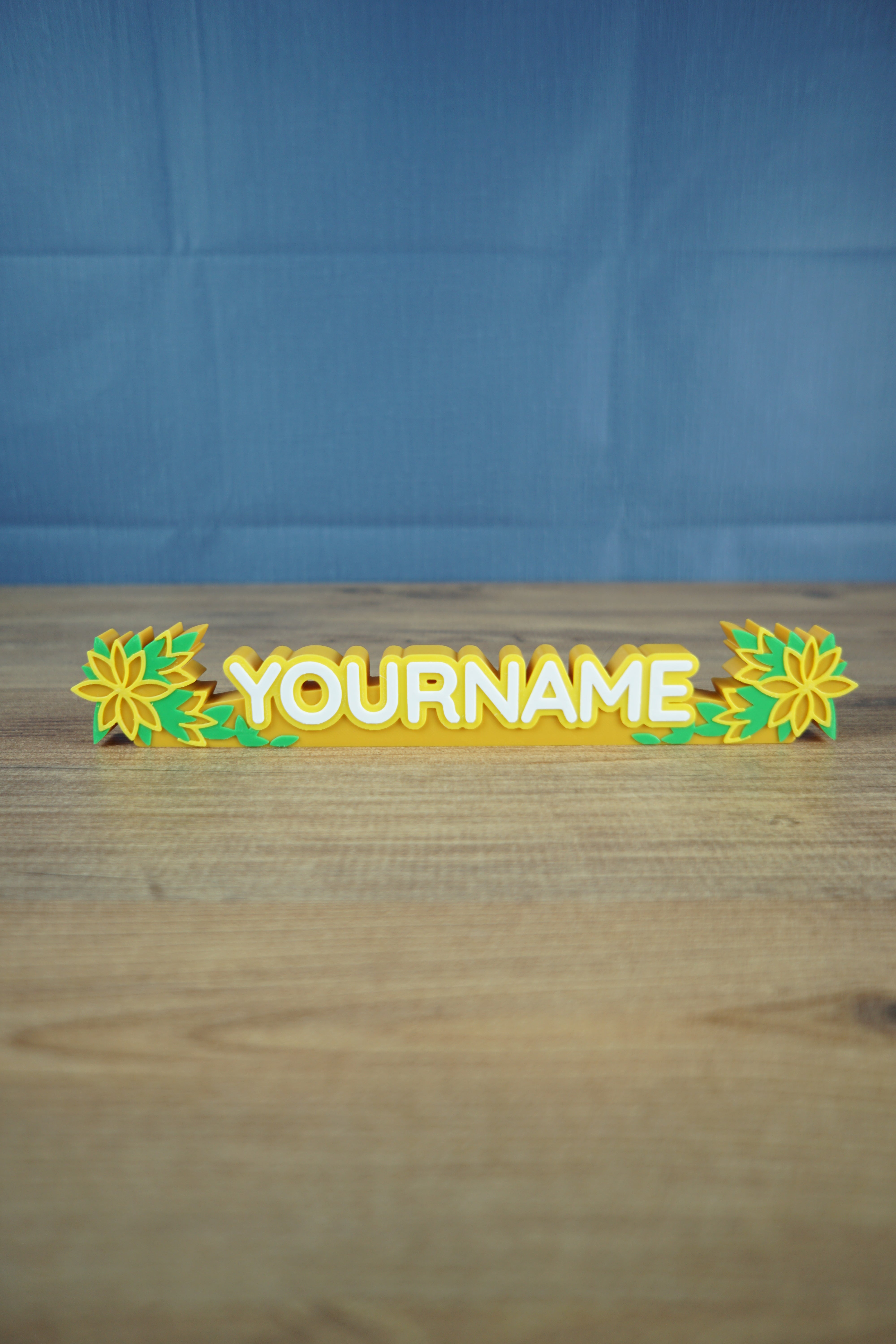Sunny Blossoms Nameplate Palia 3D printed custom sign