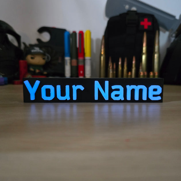 Personalized Escape From Tarkov Font Nameplate – Front View