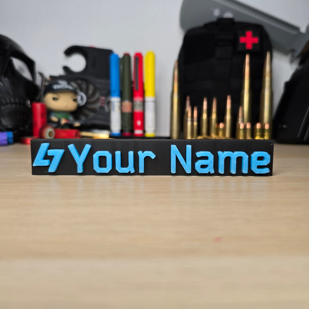 Personalized Escape From Tarkov Font Nameplate – Front View UH