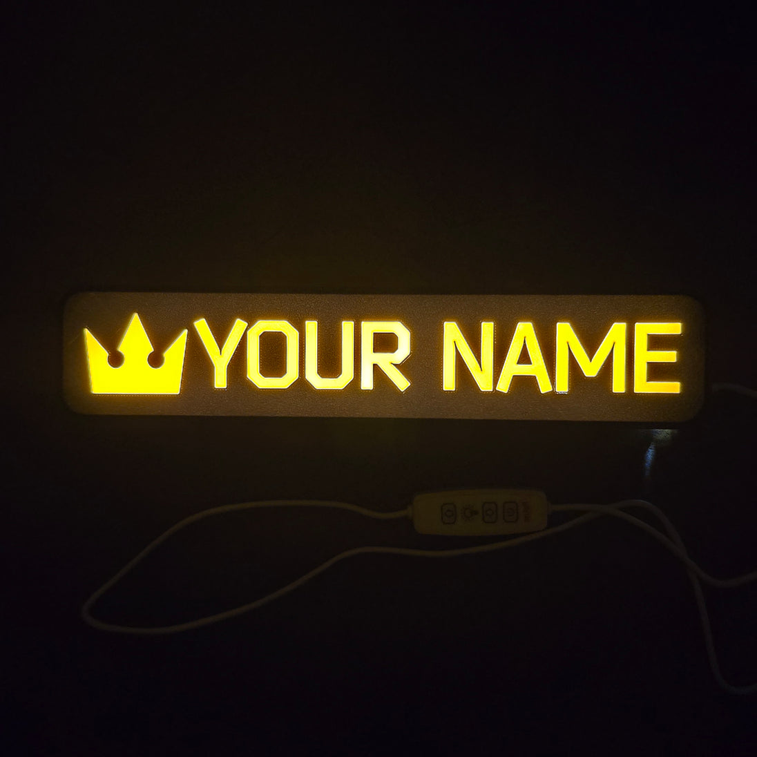 Edge of Darkness Edition Tarkov Nameplate – Gold Custom Light-Up Display Glow