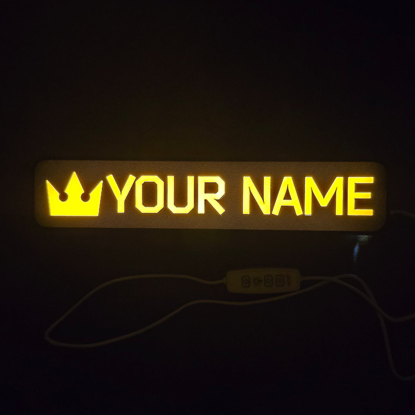 Edge of Darkness Edition Tarkov Nameplate – Gold Custom Light-Up Display Glow