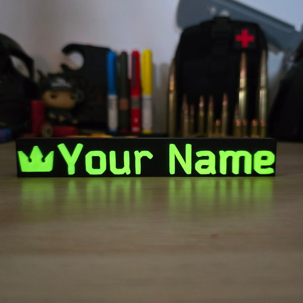 Glow-in-the-Dark Escape From Tarkov Font Nameplate EOD
