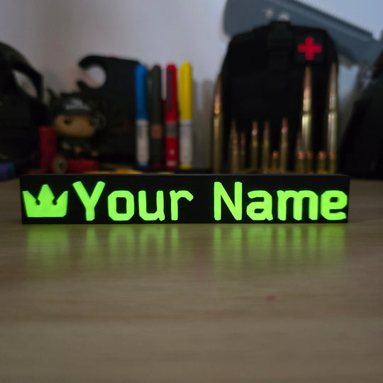 Glow-in-the-Dark Escape From Tarkov Font Nameplate EOD