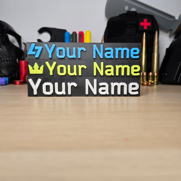 Glow-in-the-Dark Escape From Tarkov Font Nameplate