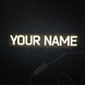 Standard Edition Tarkov LED Nameplate – White Custom Engraved Gamer Sign Glow