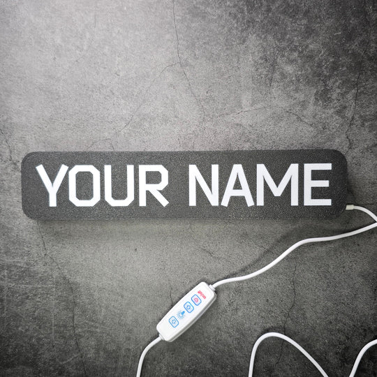 Standard Edition Tarkov LED Nameplate – White Custom Engraved Gamer Sign