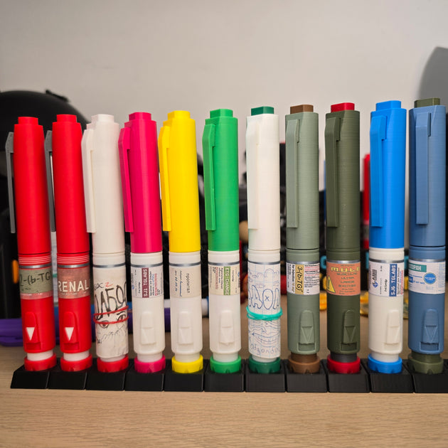 Stim Injector Replica Set Closeup – Inspired by Escape From Tarkov