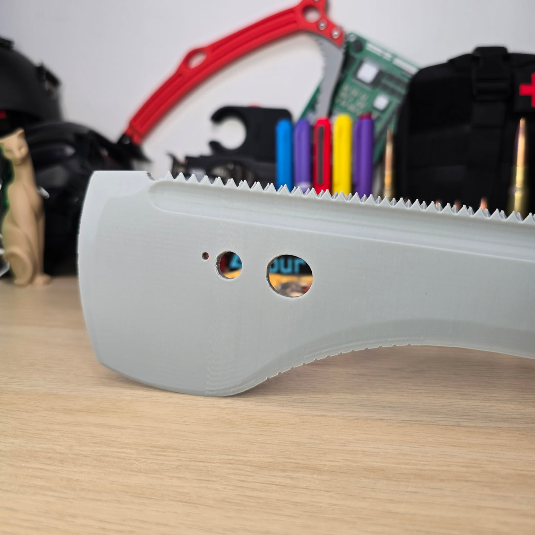 Close-up Detail of the blade – UVSR Taiga-1 Survival Machete Replica