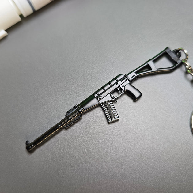 VSS Vintorez Sniper Rifle Keychain Replica on Backpack