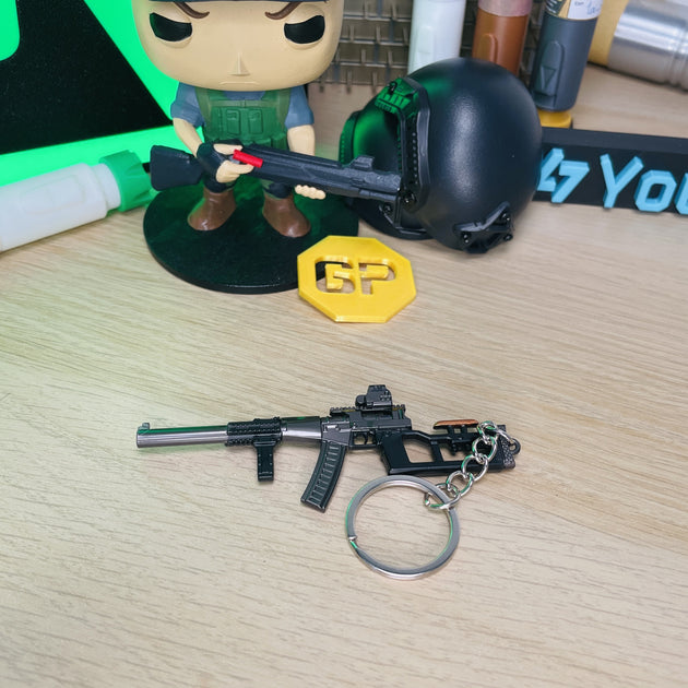 VSS Vintorez Sniper Rifle Keychain Replica on Backpack