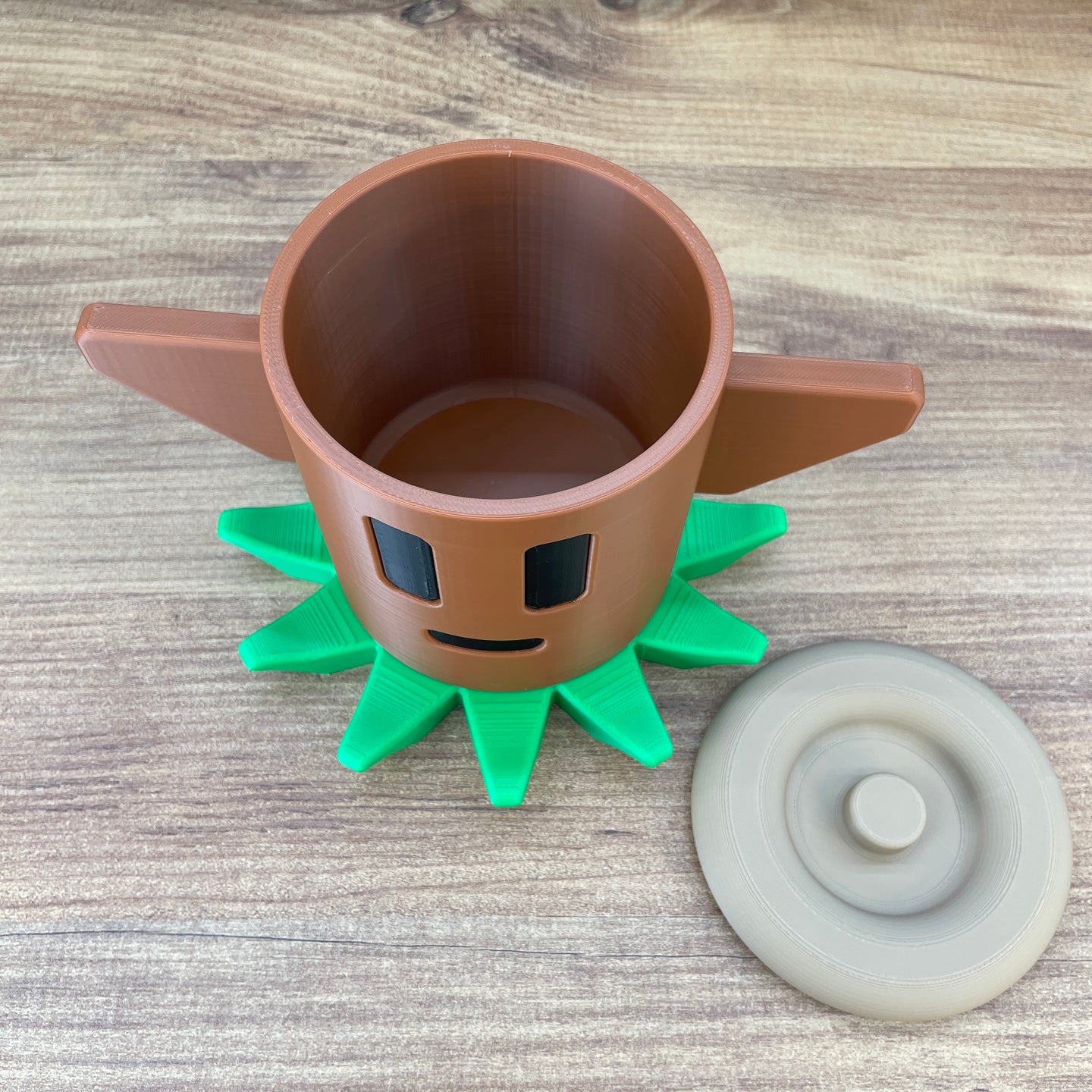 warp totem container with removable lid 3d print