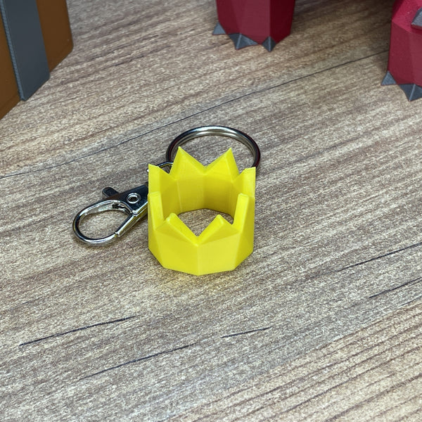 Yellow RuneScape party hat 3D printed keyring
